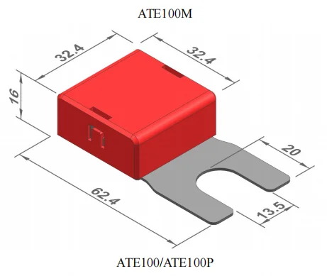 ATE100P wireless small temperature sensor bolted sensor powered by battery