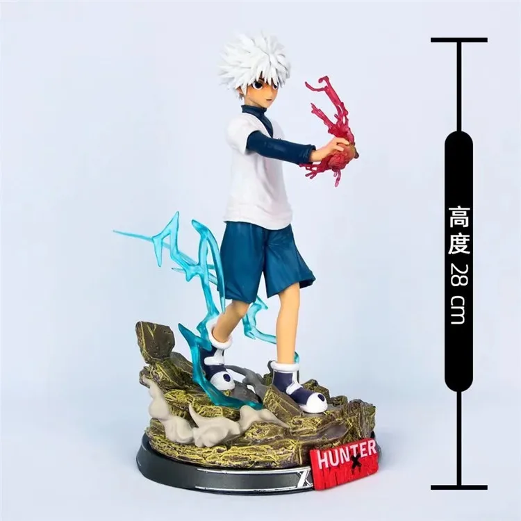 28CM BOXED Hunter X Hunter Gon Freecss Killua Zoldyck Excellent Anime Model Figure Gon Freecss Figure Killua Zoldyck Toys Gift