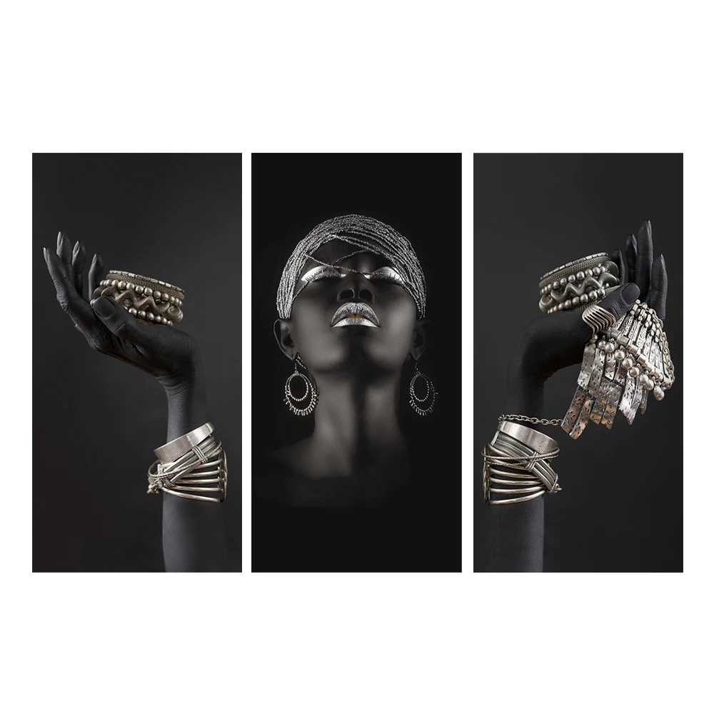 

Diy Frame Black Woman Canvas Art Paintings For living Room