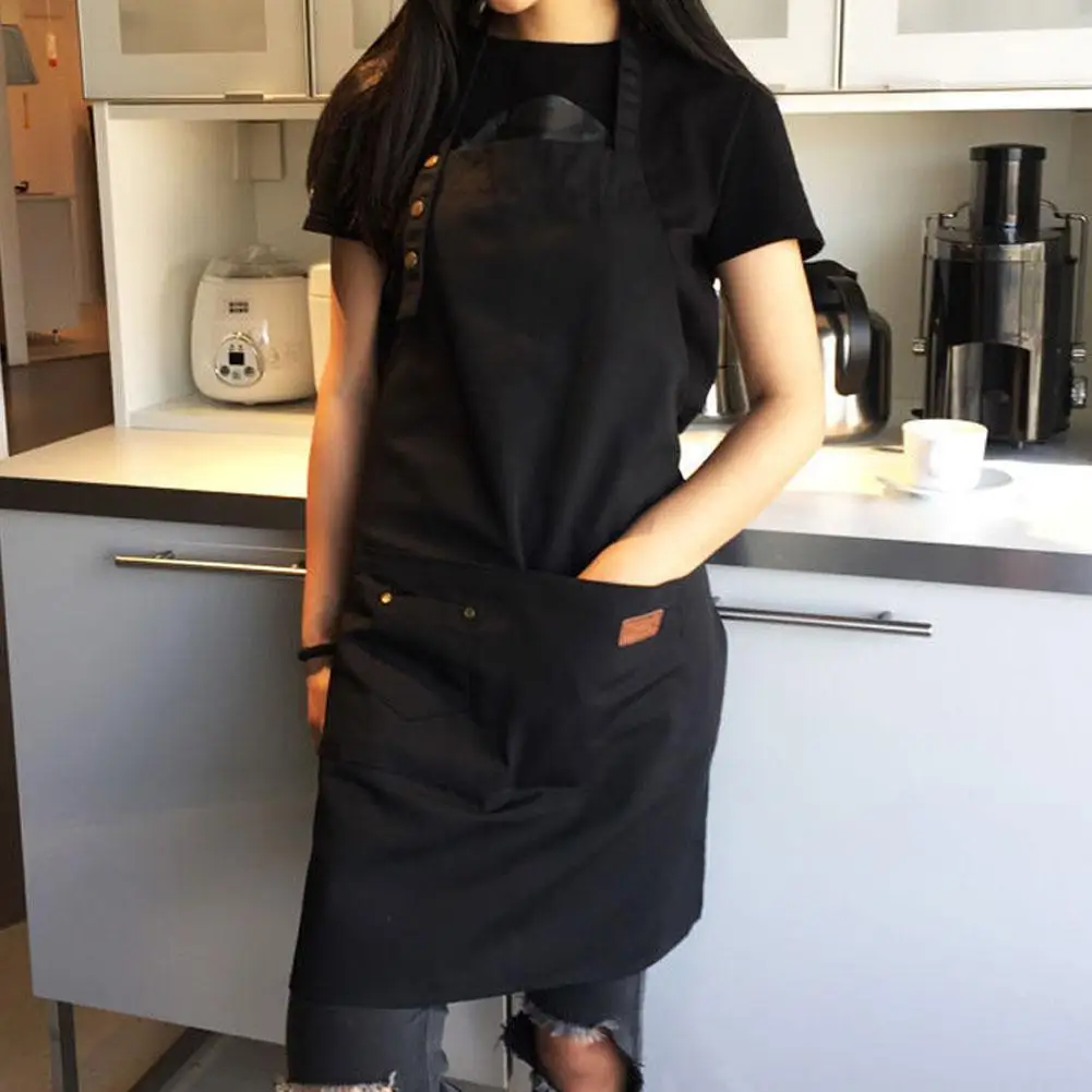 Kitchen Apron With Pocket Sleeveless Restaurant Waiter Chef Apron Cooking Baking Waterproof and Oil proof Aprons Hand-wiping