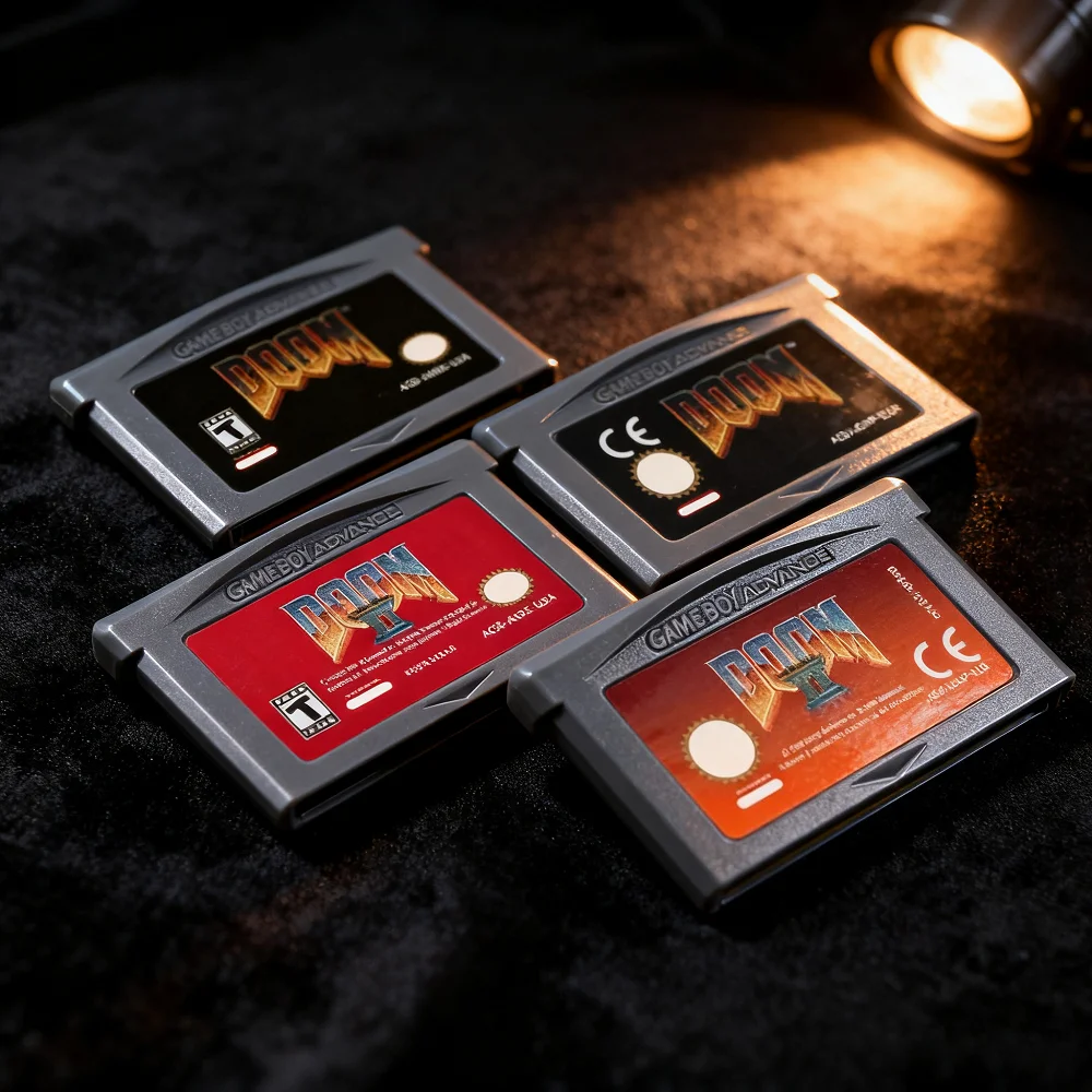 GBA Game Cartridge Doom Series Game DOOM Series Cartridge 32-Bit Video Game Console Card DOOM 1 DOOM 2 For GBA GBASP NDSL