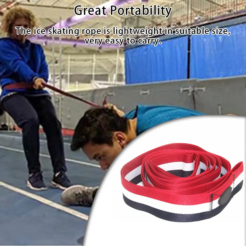 Correas de entrenamiento de patinaje de velocidad elaboradas, cuerda de tracción, accesorios deportivos, cuerda deportiva de 5 metros