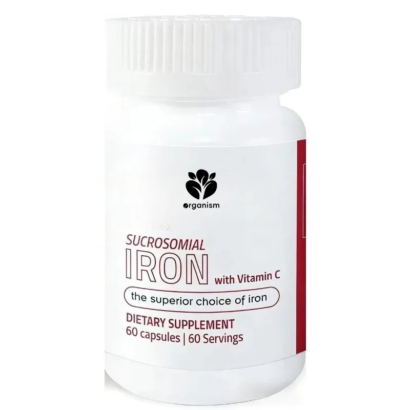 Iron supplement containing vitamin C - anemia and energy support, 60 capsules