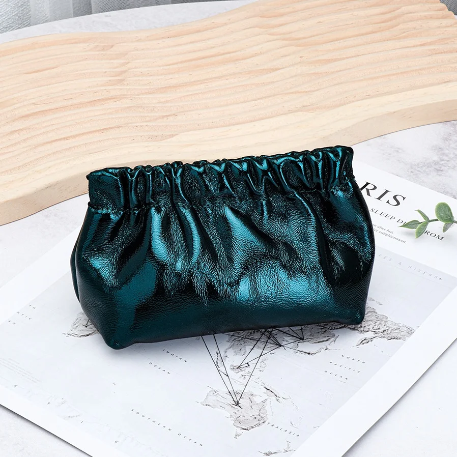 Genuine Leather Women Wallet Cowhide coin purse For Ladies clip Money Pocket clutch Lipstick headphone storage pouch bolsos