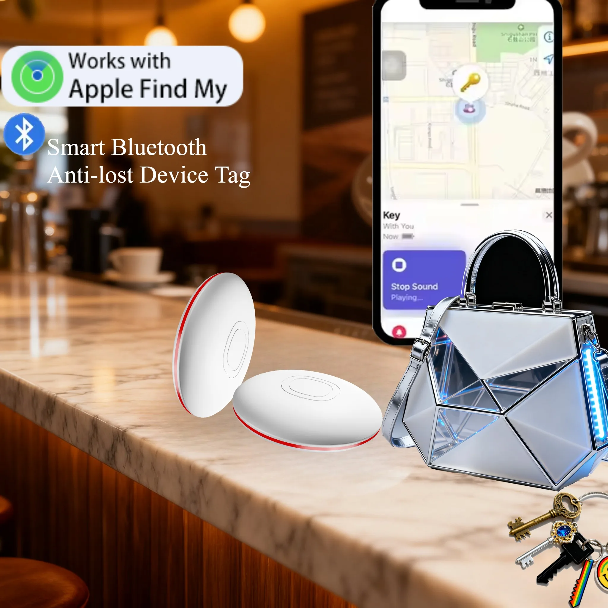 

New Smart Mini Blue-tooth Trackers Airtag For Apple Find My Anti Loss Device Locator For Bag Bike Car Car Finder
