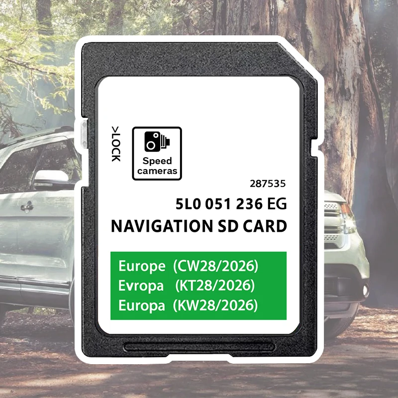 

32GB Europe UK Maps 2026 5L0051236EG Navigation for Skoda Octavia Superb Fabia Rapid Amundsen MIB2 SAT NAV SD Card