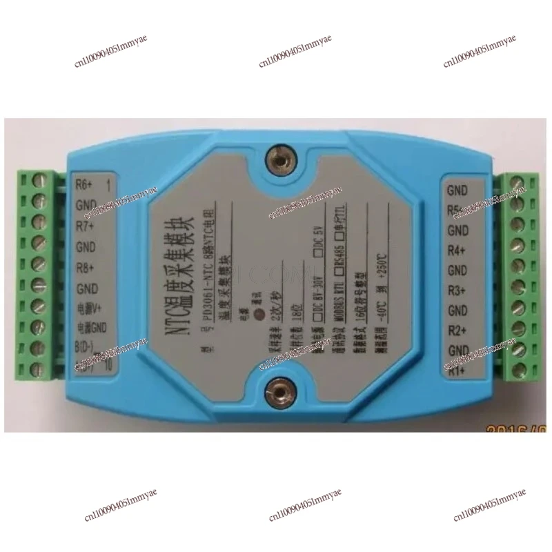 

Customized 8 Channel 18-bit NTC Temperature Input Data Acquisition Module DAQ RS485 Modbus RTU, OLED Display Optional
