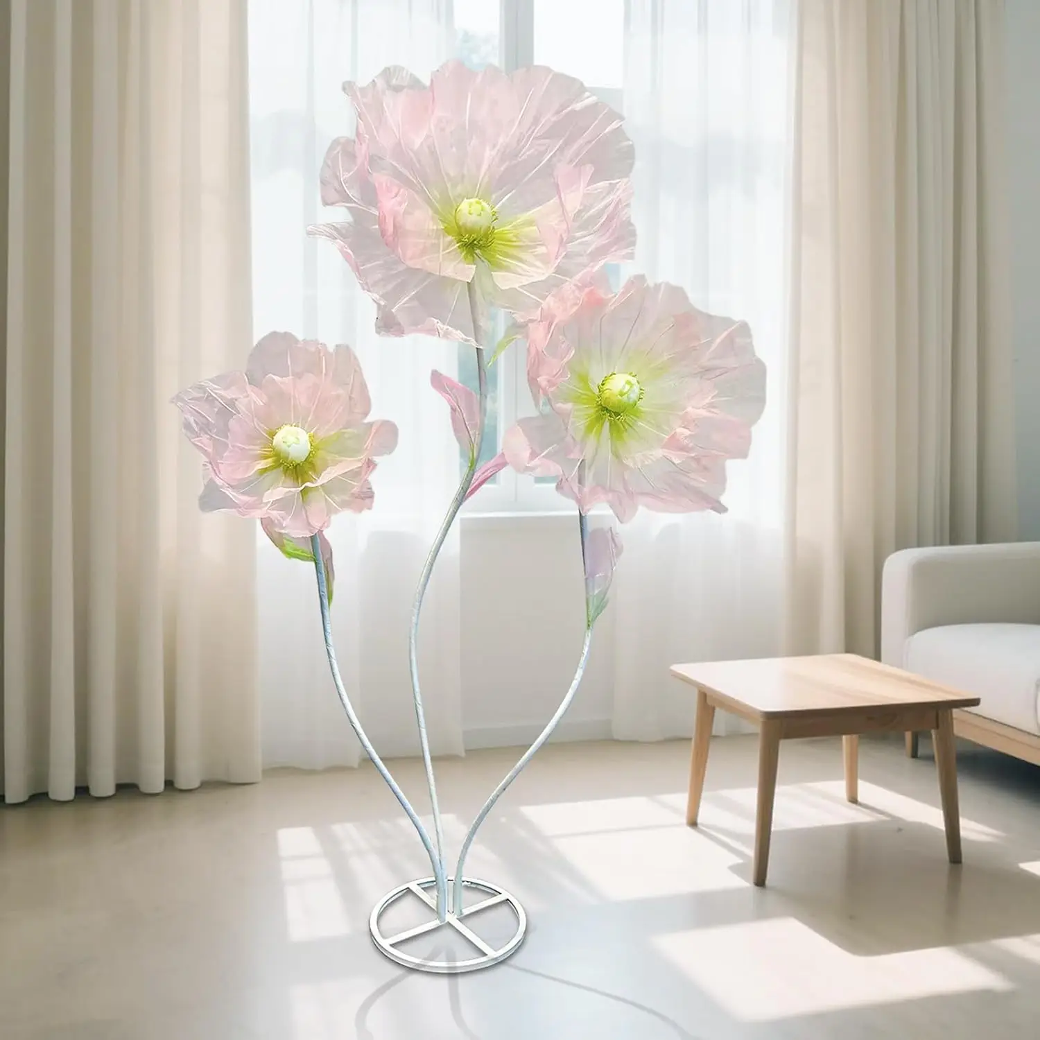 

Giant Flowers For Decoration,5.6 Ft Giant Flower Decoration For Wedding Background Large Artificial Silk Flower For Home Decor