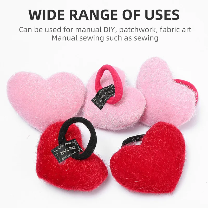 Love Heart Shaped Needle Pin Cushion Elastic Wrist Belt Holder Craft Tailor Needlework Hand Sewing Accessories Plush Pincushions