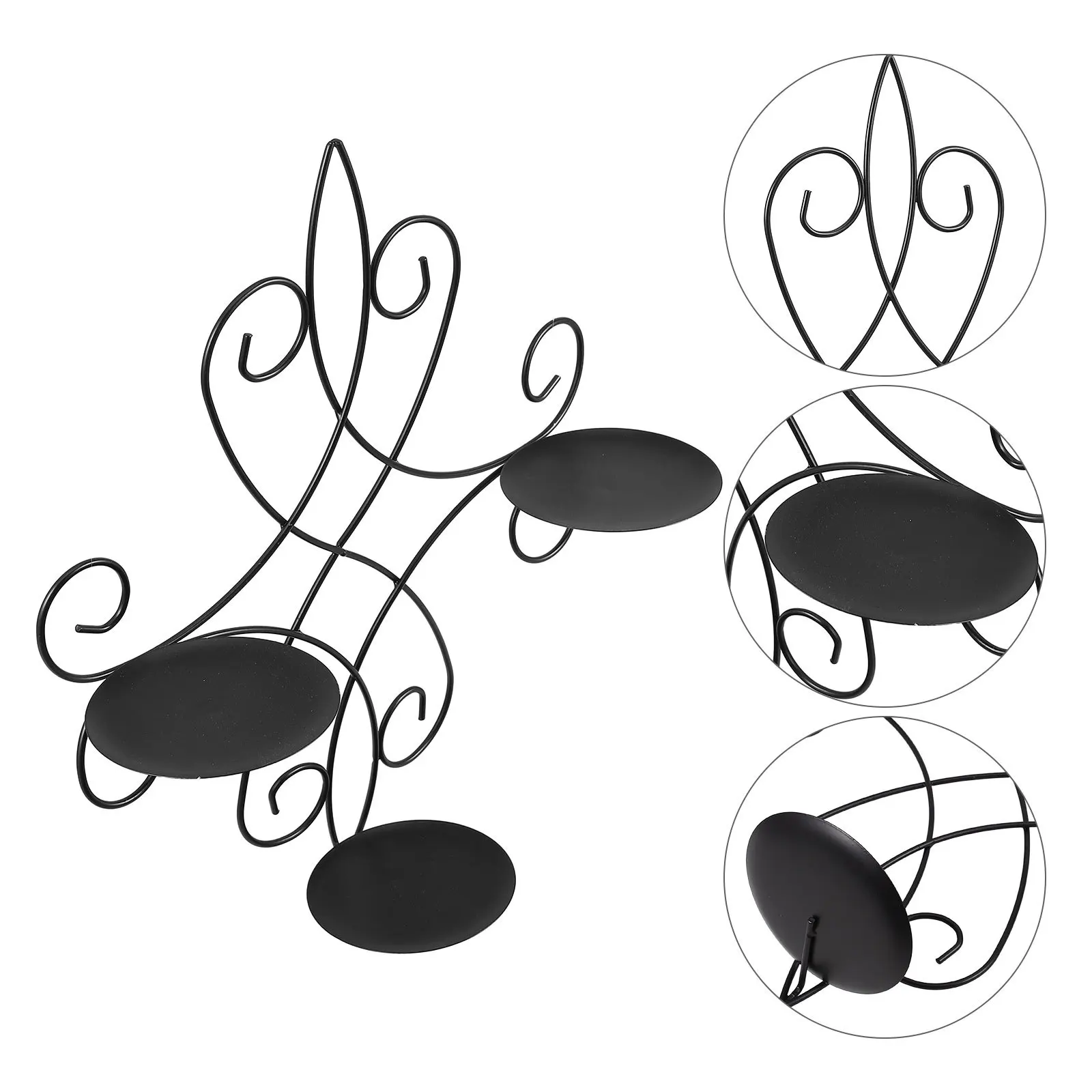 

Wall Sconce Metal Hollow Style Decorative Wall Mounted Holder Office Candlestick Decor