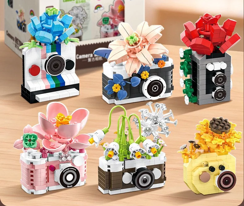 2026 Neue Yongshenghua Vintage-Kamera-Serie Modell Mikropartikel-Bausteine Puzzle Zusammengebautes Spielzeug Qixi Geschenk Kreatives Ornament