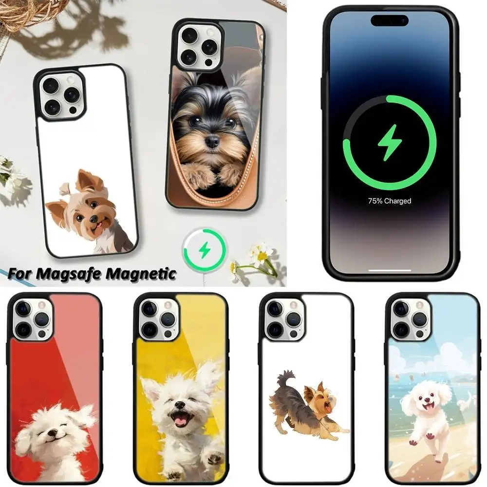 

Yorkshire Terrier Dog Phone Case For iPhone 16,15,14,13,12,11,Plus,Pro,Max,Mini Magsafe Magnetic Wireless Charging