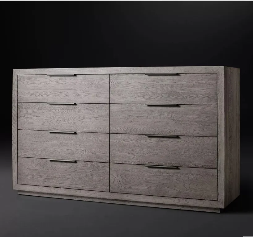 Bedroom Furniture White Dresser Oak 8 Drawer