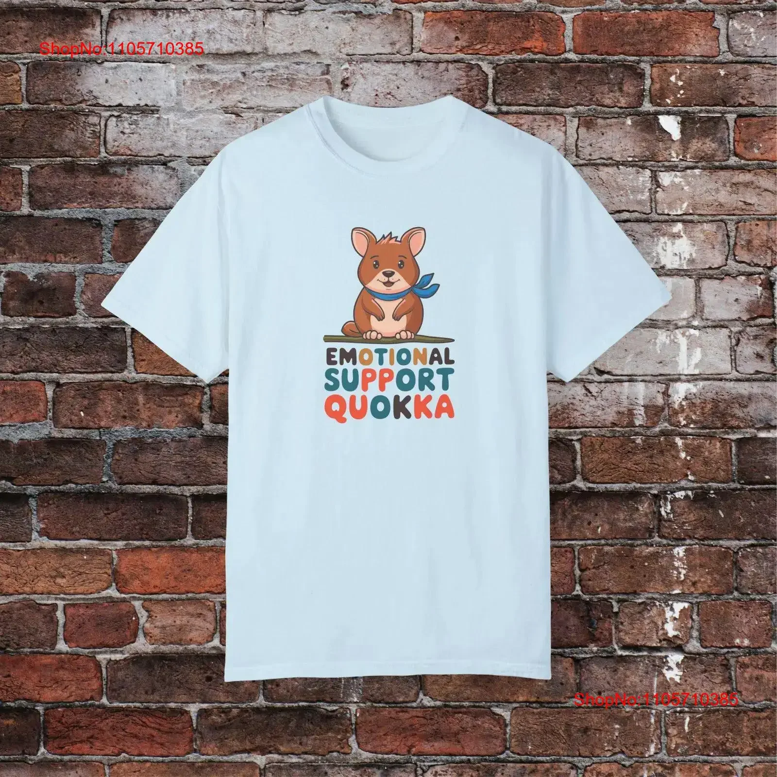 Kawaii Quokka Emotional Support T shirt Cute Funny Animal Quirky Humor Top for Lover Adorable vintage Washed