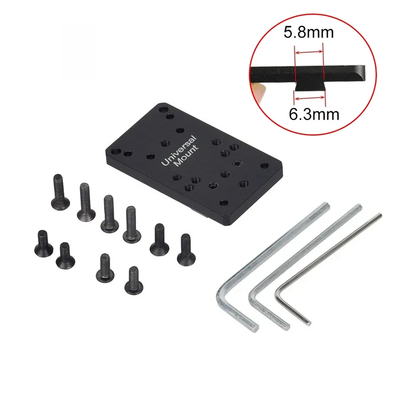 Universelle G17 Montageplatte für das hintere Visier, Adapter für Glock 17 19 G17 G19, passend für RM VISM VISM-PRO M1 M2 Rotpunktvisier – Detail 7
