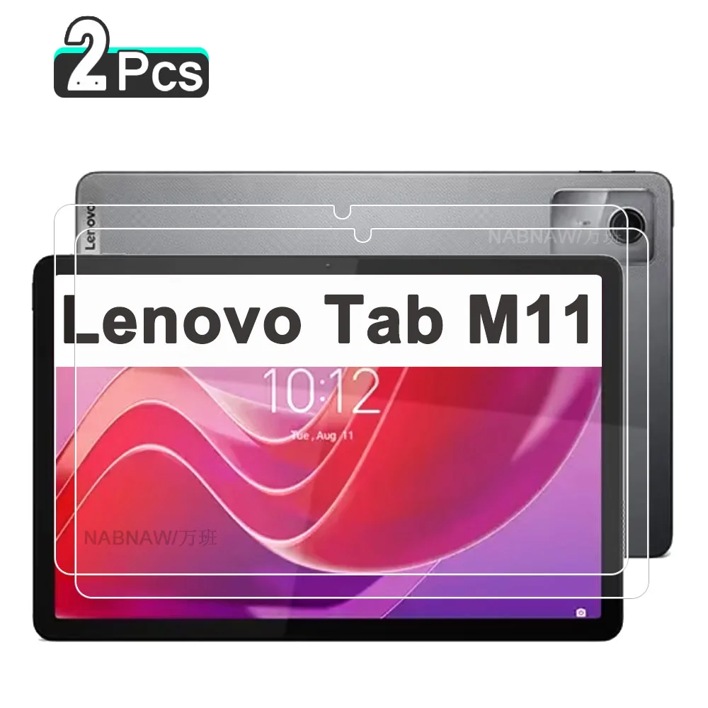 2 Pieces HD Scratch Proof Screen Protector Tempered Glass For Lenovo Tab M11 11-inch 2024 Tablet Protective Film Free Bubbles