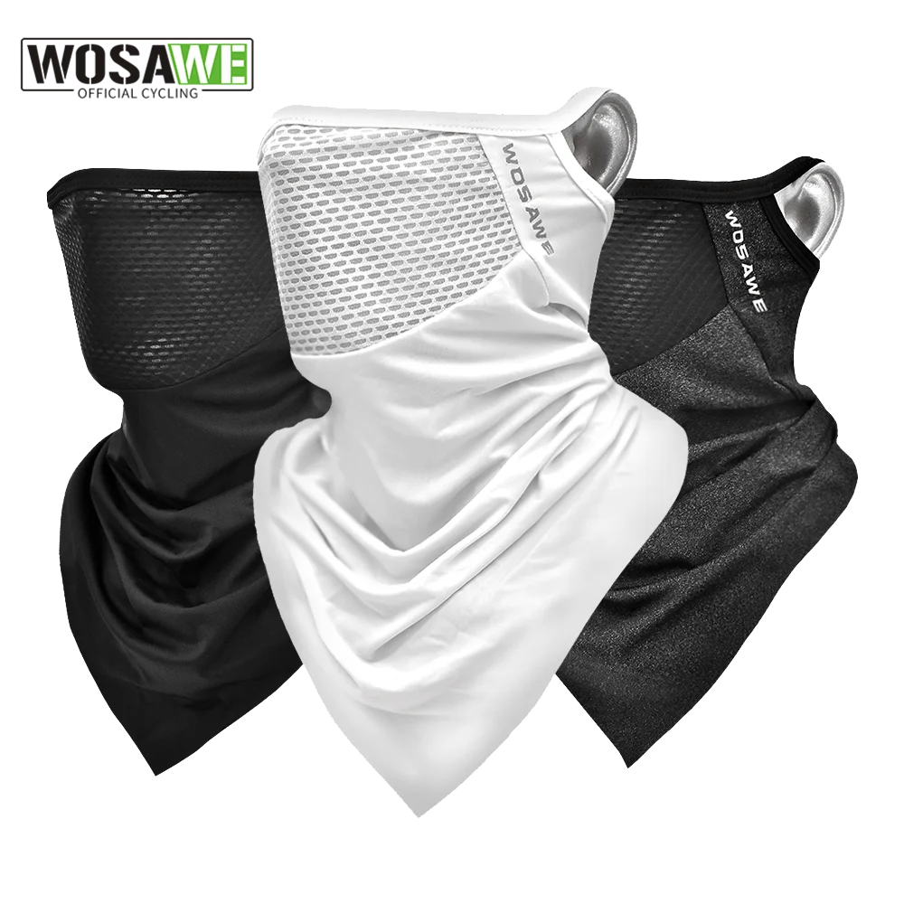 

WOSAWE летняя маска на половину лица для велосипедистов с подвесками для ушей дышащая велосипедная маска спортивный шарф для скейта треугольная велосипедная маска для лица