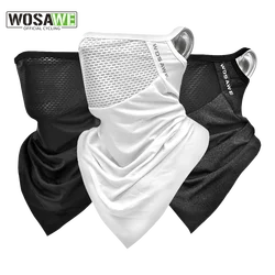 WOSAWE Summer Ear Hanging Cycling Half Face Mask Breathable Bike Bicycle Mask Sports Skate Scarf Triangle Cycling Face Mask
