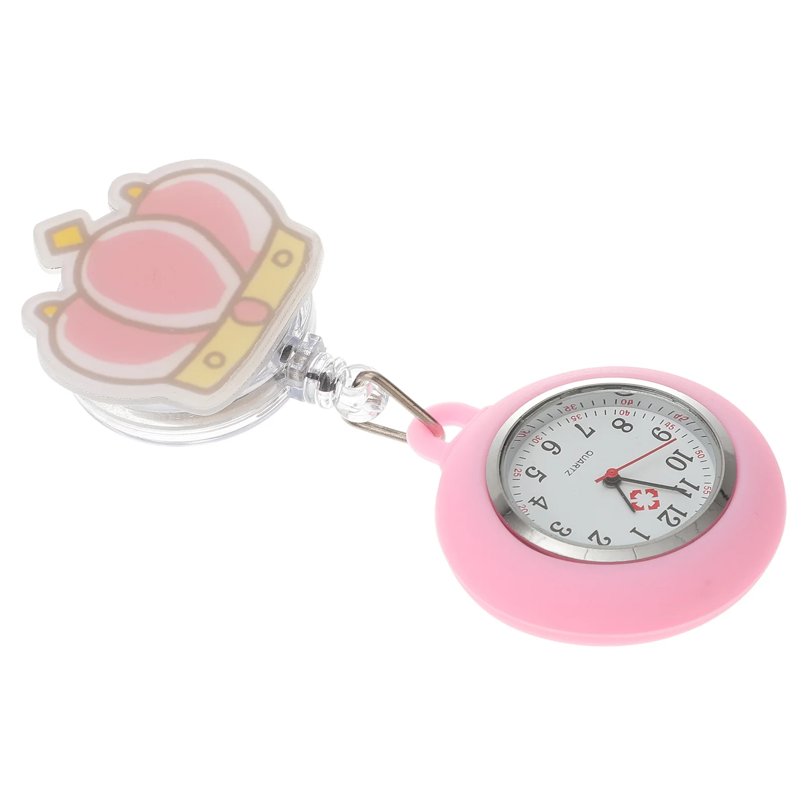 1 قطعة لمط سيليكون مضيئة ممرضة ساعة الجيب الساخن بالون تصميم الكرتون ساعة للممرضات الأطباء ساعة