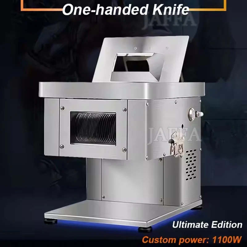 220V Electric Food Slicer Meat Food Household Desktop Meat Slicer Lamb and Beef Slicers 2.5-21mm Bread Ham Meat Cutting Machine