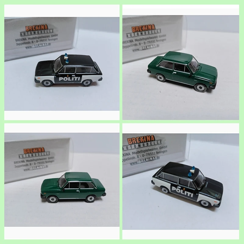

Brekina 1/87 Volv 66 1975 Two-door Sedan /66 Kombi Patrol Police Plastic Car Model Collection Display Toy Ornaments Gifts