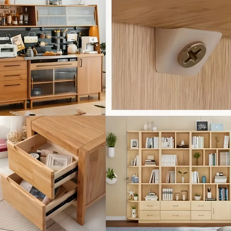 Set of 63 Drawer Repair Wedges, Reinforce Sagging Drawers and Cabinet Bases, Easy Installation, Reusable