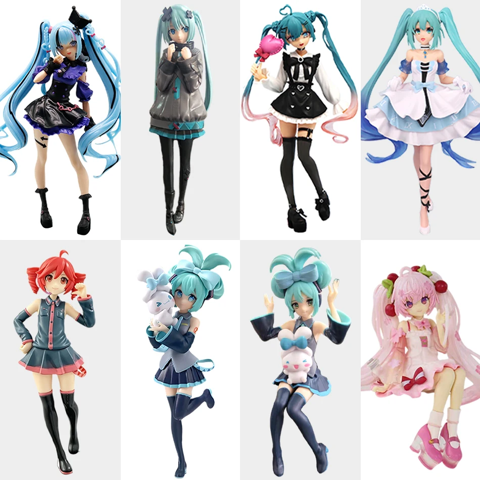 Neue Anime Sexy Girl Hatsune Miku Anime-Figur Mode Subkultur Teto Actionfigur Weihnachtsgeschenk PVC Sammlermodell Puppe Spielzeug