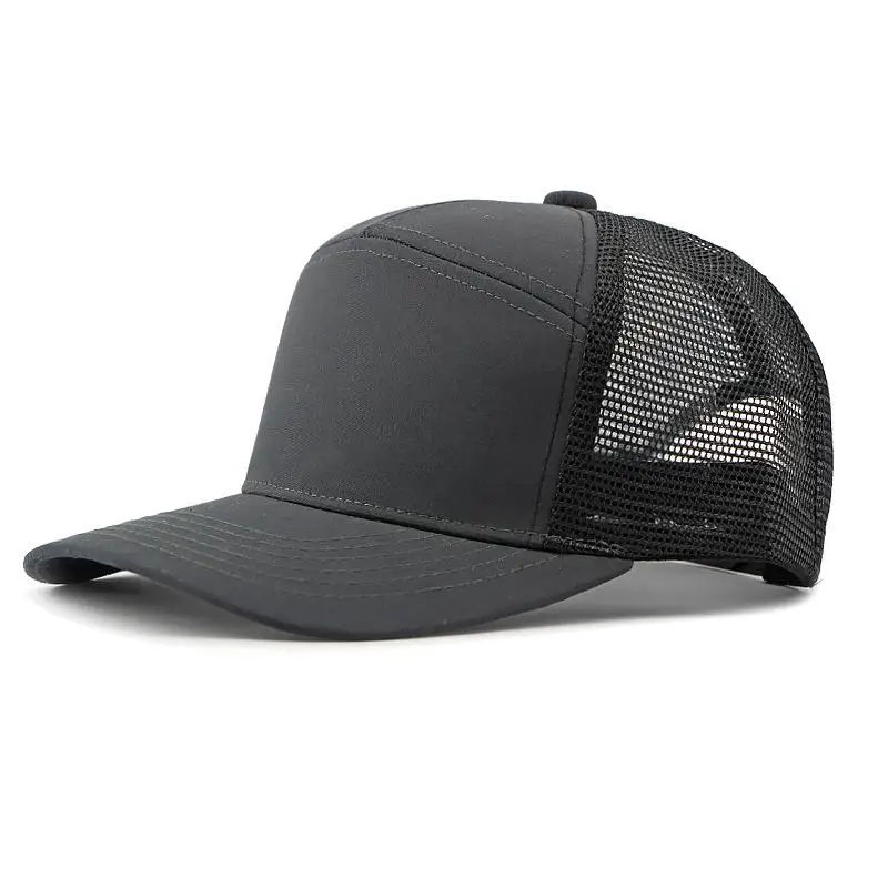 Unisex Baseball Cap with Polyester Mesh Color Block Design Breathable Sporty Style Neutral Summer Sports Duckbill Cap 56-58cm