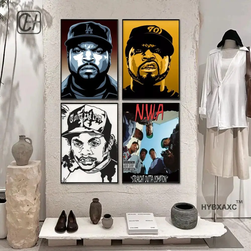 Hop Rap N.W.A Hip Ice Cube Dr.dre Eazy-e Canvas Painting Posters Star And Prints Music Wall Art Picture Decorative Home Decor