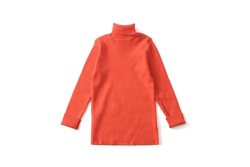 UNITIM Herbst Winter Kinder Mädchen Pullover Säugling Baby Mädchen Bonbonfarben Rollkragenpullover 1-6 Jahre Mädchen Einfache Lässige Strickwaren – Detail 34