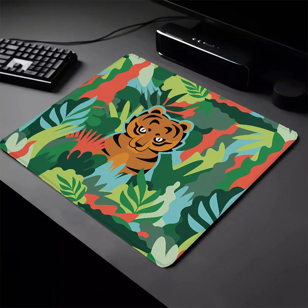 Mousepad Gamer Cabinet Tigers in the Forest Wireless Mouse Ped Small Pc Gaming Pad Computer Mat Mausepad Deskmat Mats Keyboard