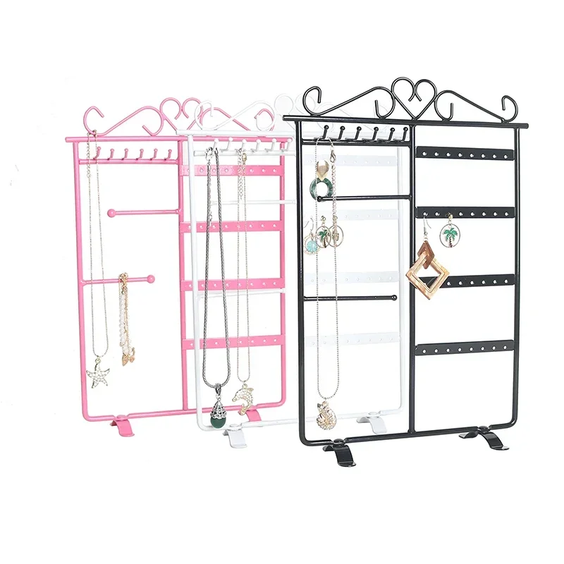 

Metal Earrings Display Ear Studs Necklace Chain Jewelry Display Storager Holder Stand Organizer Rack