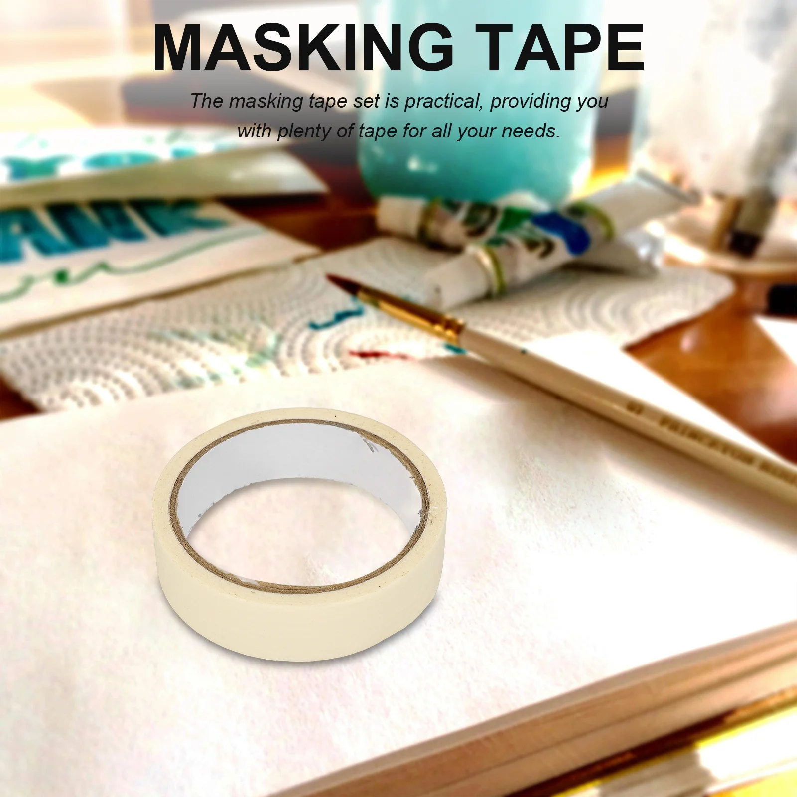 10 قطعة 10 لفات 20 متر/لفة اخفاء الرسامين الأبيضين لطلاء جدران بقايا ورق مجاني شريط رسم الشريط #6