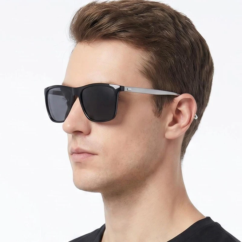 Klassische quadratische polarisierte Sonnenbrille Männer Marke Designer Aluminium Magnesium Sonnenbrille für männliche Mode Outdoor-Sonnenbrillen – Detail 1