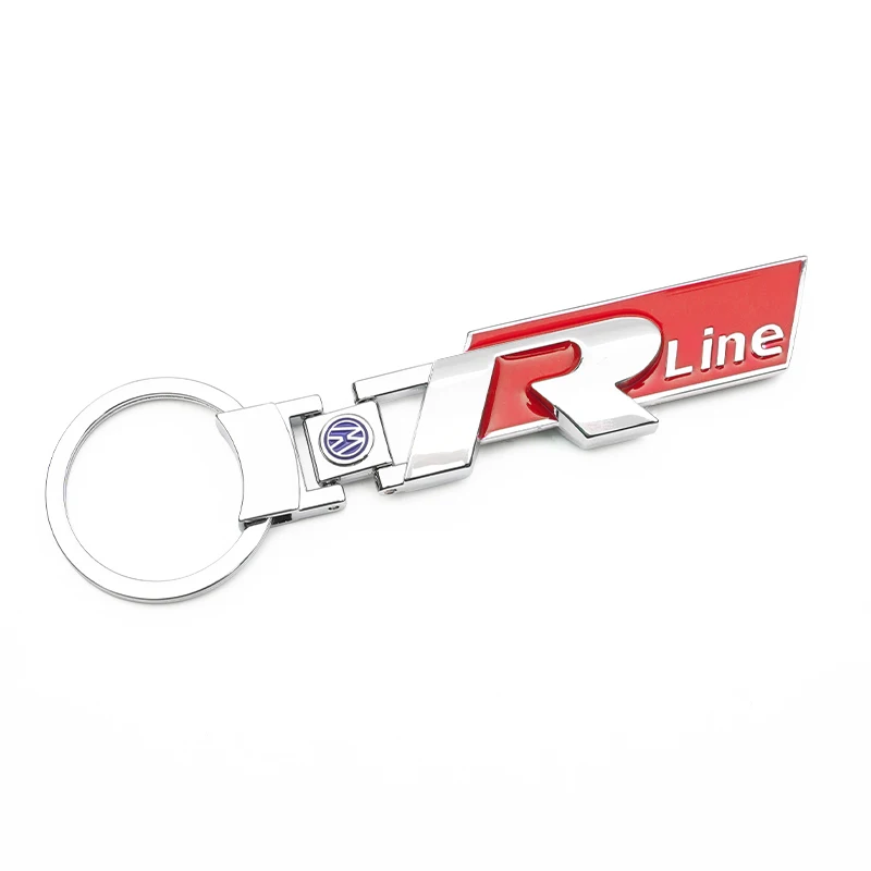 3D Metall Auto Schlüsselanhänger Emblem Schlüsselring Zubehör für VW Golf Tiguan T-Roc Polo Passat ID.4 T-Cross ID.3 Taigo ID.7 Atlas Beetle