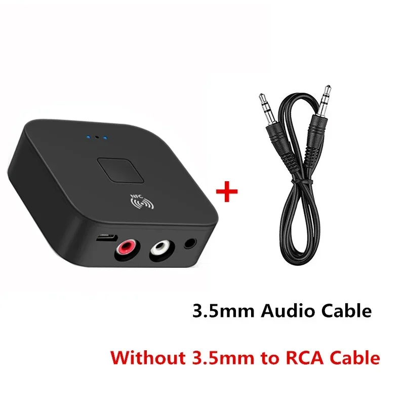 VIKEFON Bluetooth 5.0 Receiver 3.5mm AUX RCA Wireless Adapter Black 3