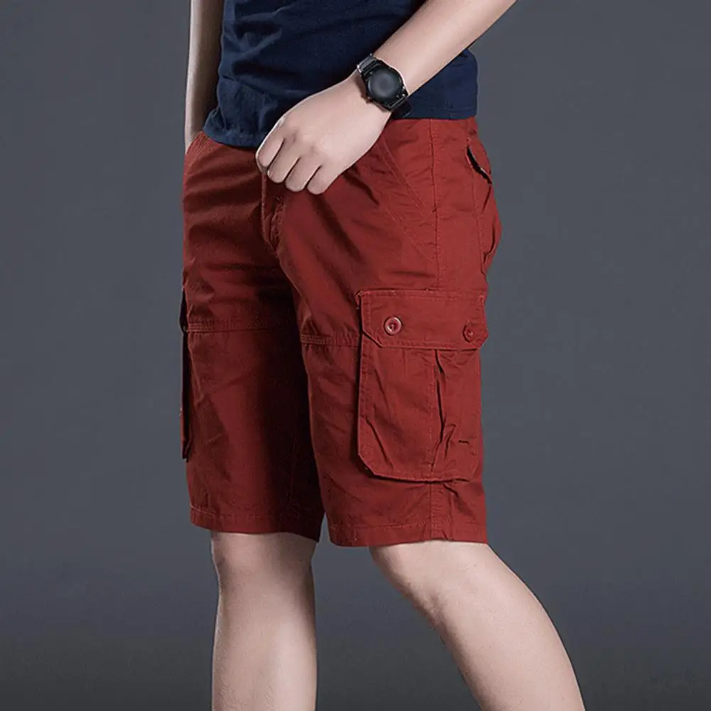 Summer Sport Shorts Men's Mid-rise Loose Fit Sport Shorts with Reinforced Pockets for Wear Button Zipper Fly Summer Shorts - view 4