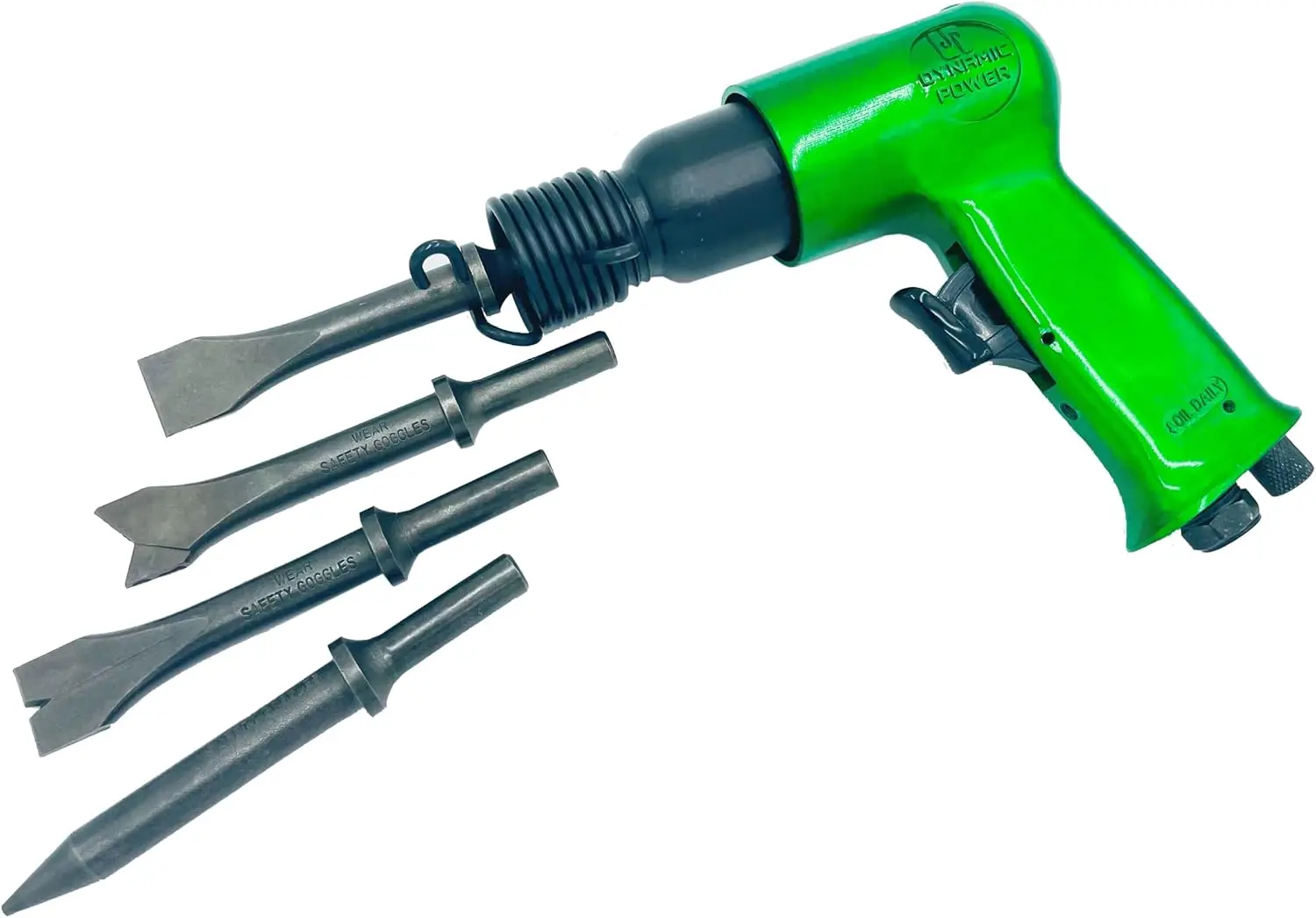 

Short Barrel Air Hammer Kit with 4 Chisels, Alloy Steel Barrel and Heat-Treated Piston, 4500 BPM for Efficient Work
