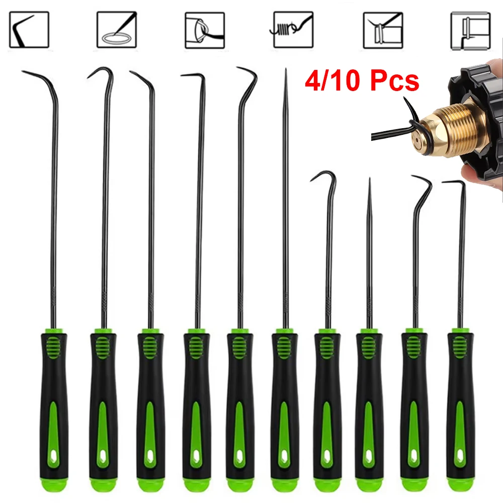 

4/10 Pcs Precision Pick and Hook Set Car Auto Oil Seal/O-Ring Seal Gasket Pick Mini Precision Hooks Professional Puller Remover