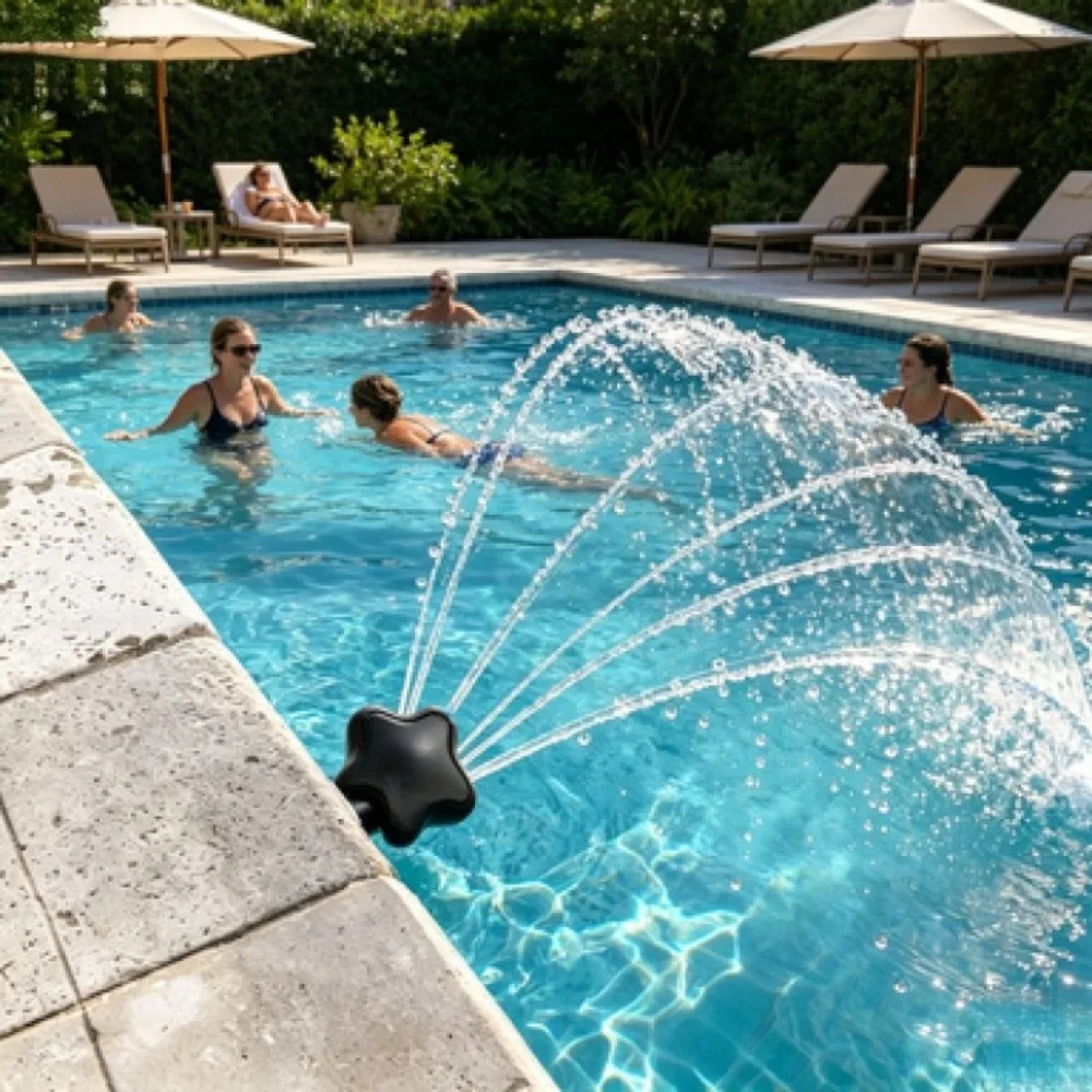 3/4 Inch Threaded Connection Pool Fountain Sprinkler Star-shaped Waterfall Spray Pattern Pool Aeration Nozzle