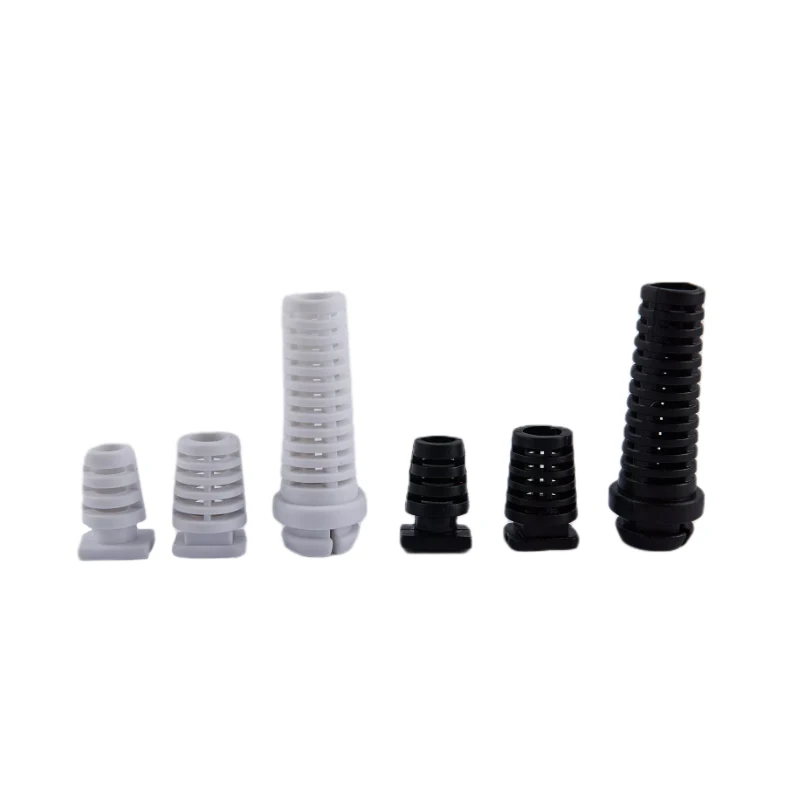 واقي سلك موصل غدد الكابل المطاطي ، تخفيف الضغط ، أسود وأبيض ، من من من القطن ، من من حيث الطول ، من من من حيث الطول ، 6 من حيث الطول ، 10 #3