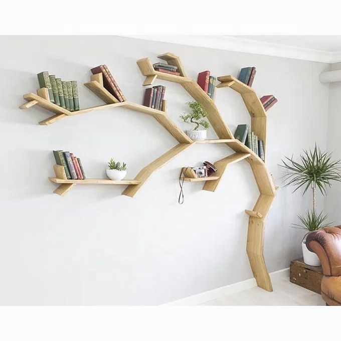 Customized modern style new design bookshelf bookcase for home Tree Shelf Branch Branch-Shelf