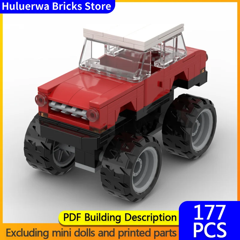 

Модель скоростного гоночного автомобиля MOC, строительные кирпичи, внедорожник Bigfoot, модульная технология, детские праздничные подарки, сборка игрушек, костюм