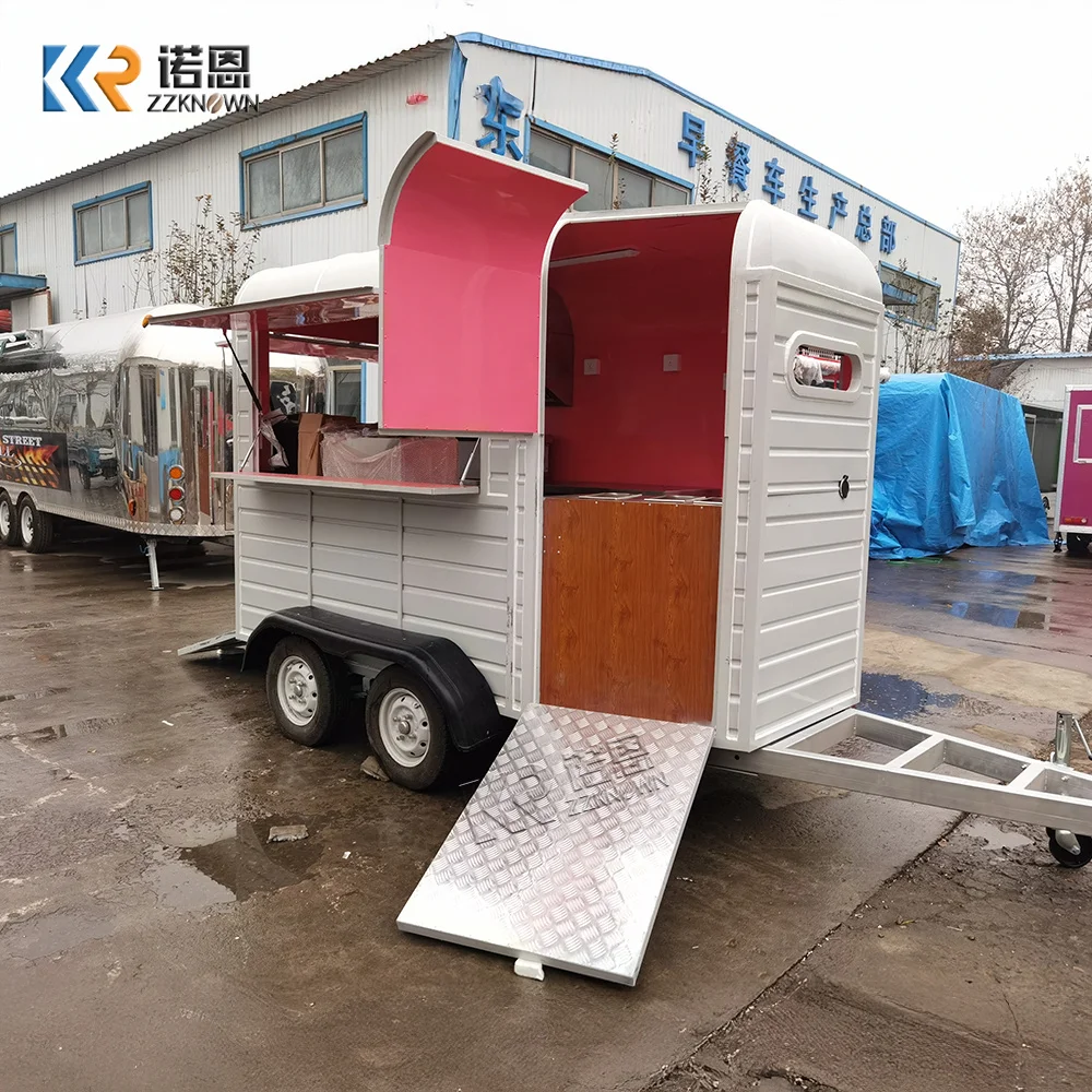 Mobile Coffee Food Truck Fully Equipped Restaurant Street Concession Hot Dog Pizza Truck Mobile Food Cart Trailer For Sale