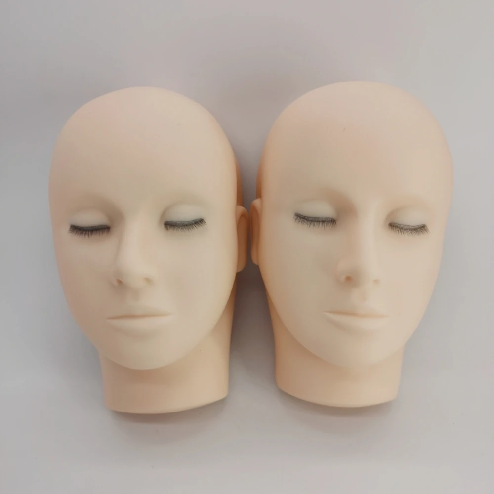 

False Eyelash Extension Training Mannequin Head Lash Mannequin Head Flat Doll Face Head Manakin Eyelids For Lash Practice