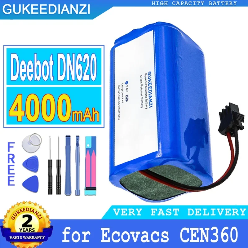 

Аккумулятор GUKEEDIANZI Для Ecovacs CEN360, CEN361, DH35, DH43, DH45, DN620, DN621, N79S, N79, 600, 601, 605, 710, 715, 4000 мАч