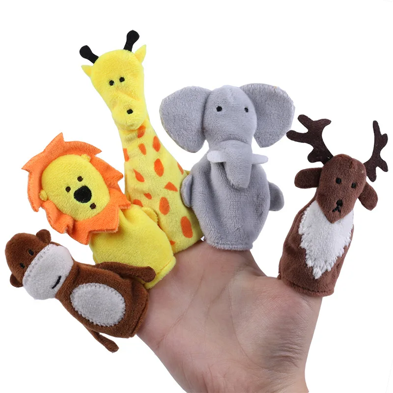 Pequeno animal dedo fantoche brinquedos, criativo Bedtime Storytelling adereços, brinquedos Kids Puzzle, novo, 5pcs