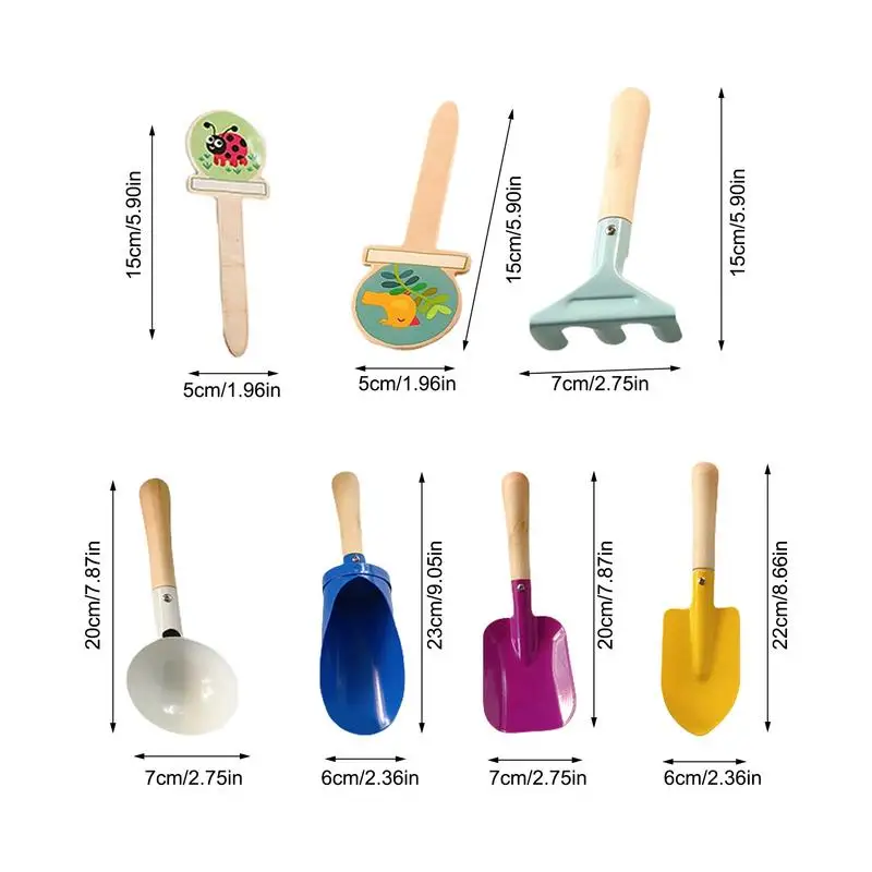 Sand Beach Toys 9pcs Travel Sand Toys Digging Tools Kit For Pool Garden Vacation Funny Activities For Boys Girls Ages 3+