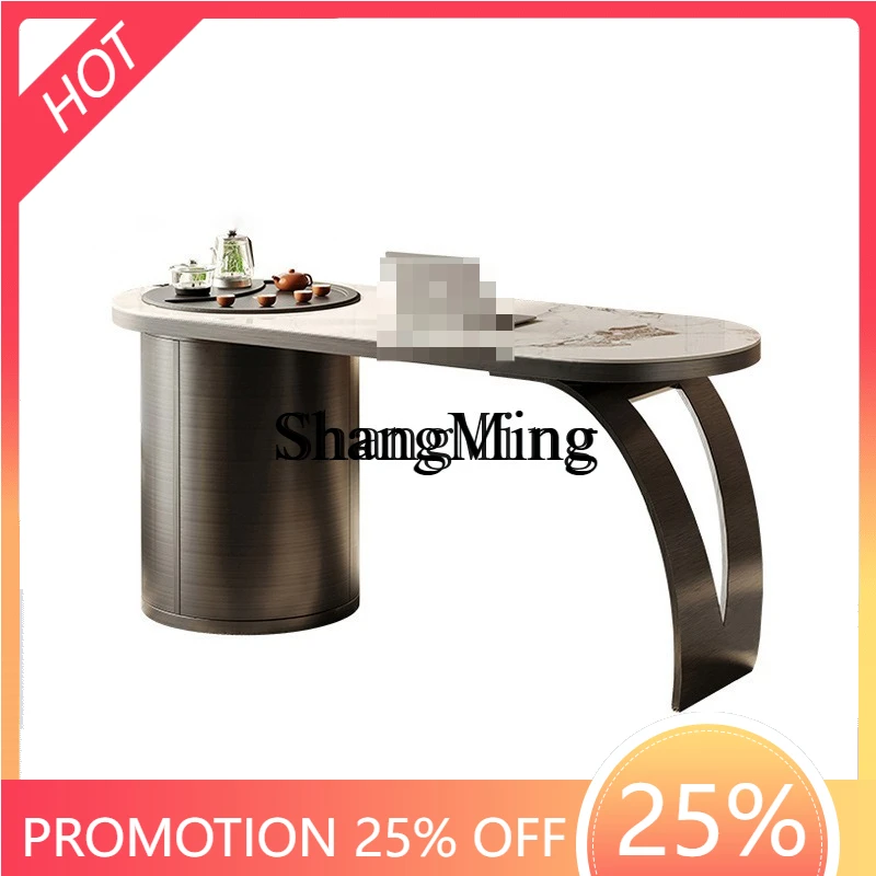 

ZYY Exquisite Premium Minimalist Tea Drinking Kung Fu Tea Table Chair Simple Modern Balcony Rock Slab Tea Table Combination