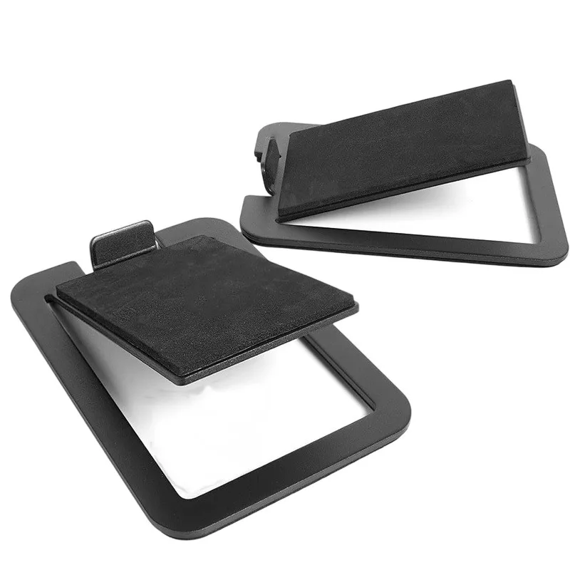 A96I-Desktop Speaker Stand 16° Tilt Computer Metal Storage Rack For Small Speakers 2Pcs Set